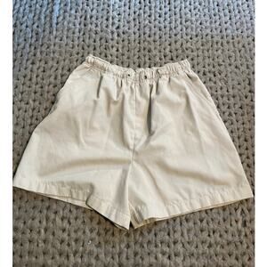 Vintage high waisted basic edition mom shorts beige size med